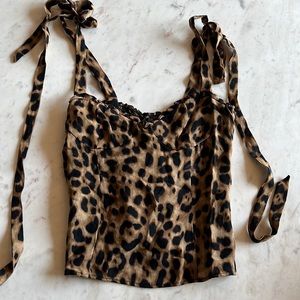 Cheetah print corset top